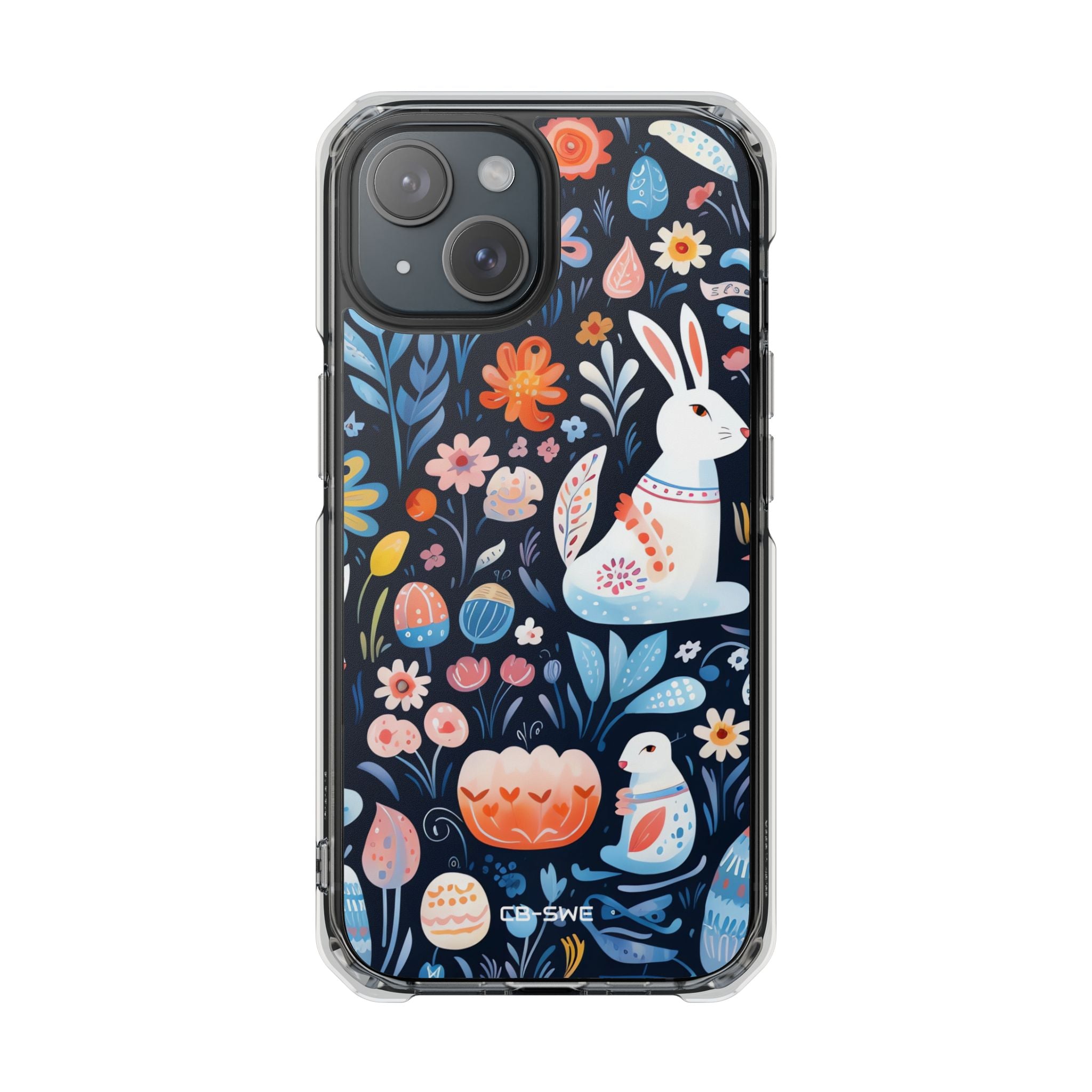 Bunnies Play Among Flowers iPhone Case - Impact