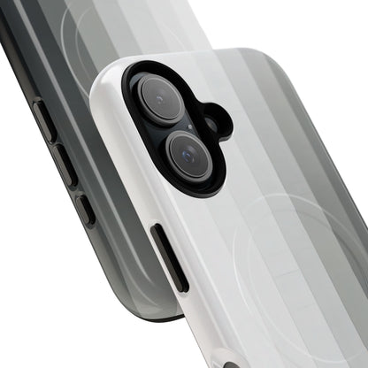 Silver Gradient Stripes iPhone 16 - Tough+