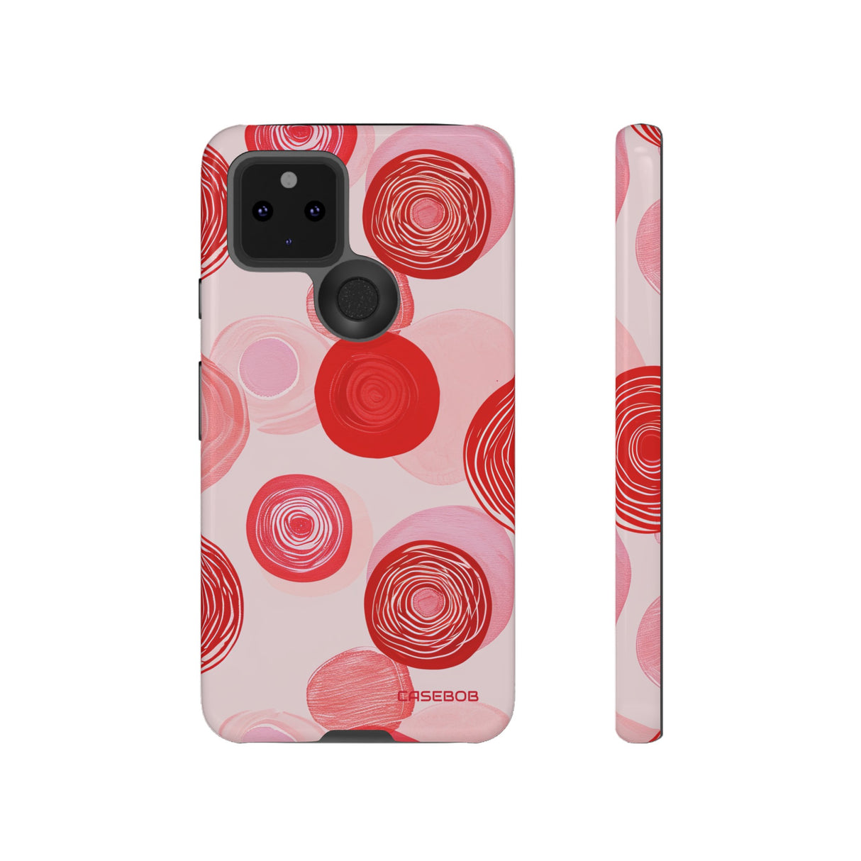 Crimson Circle Minimalism - Protective Phone Case