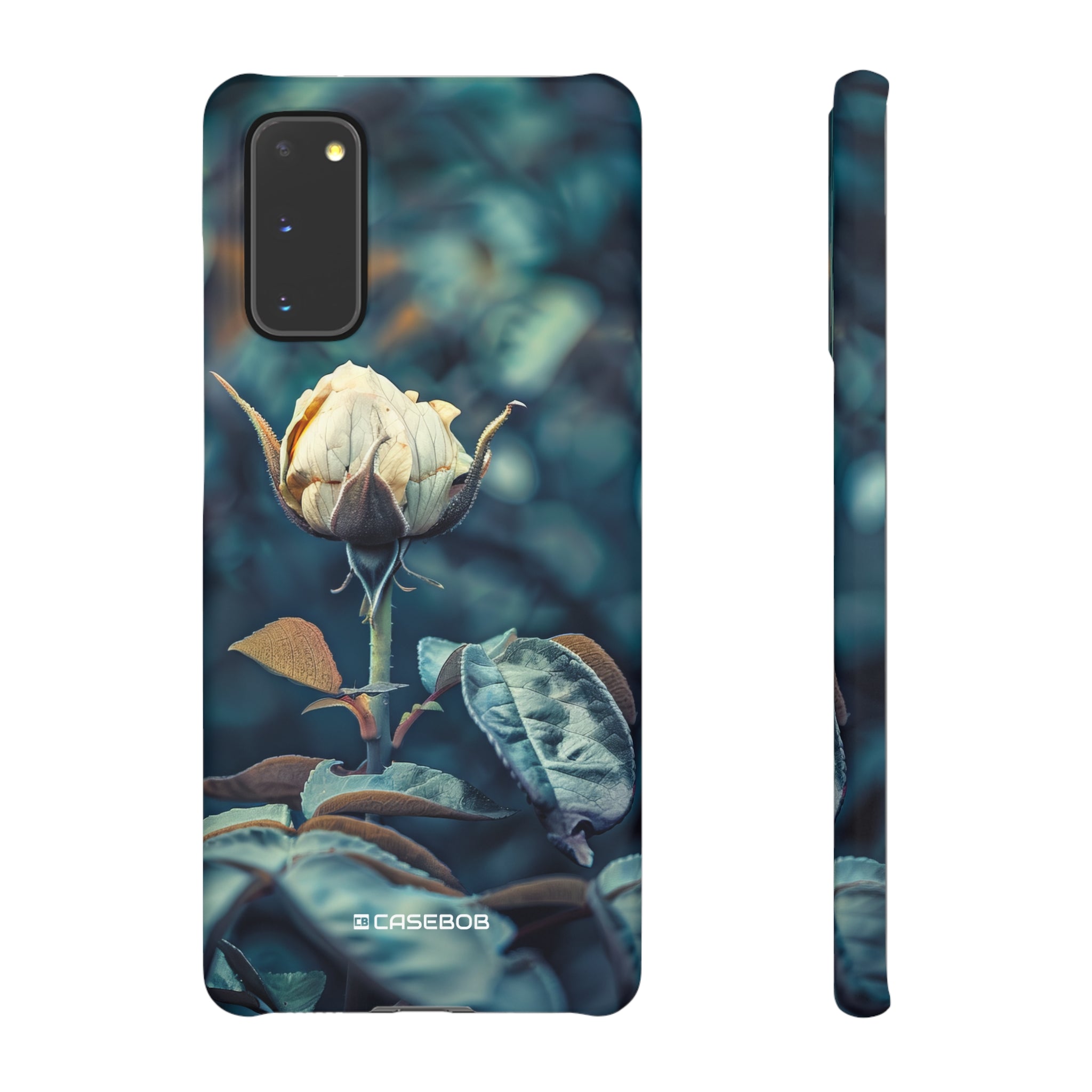 Teal Rosebud Serenade | Slim Phone Case for Samsung