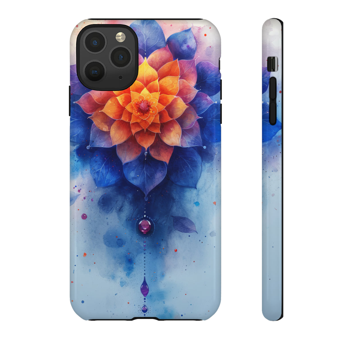 Blaue Rose Mandala Serenity - Schutzhülle fürs Handy