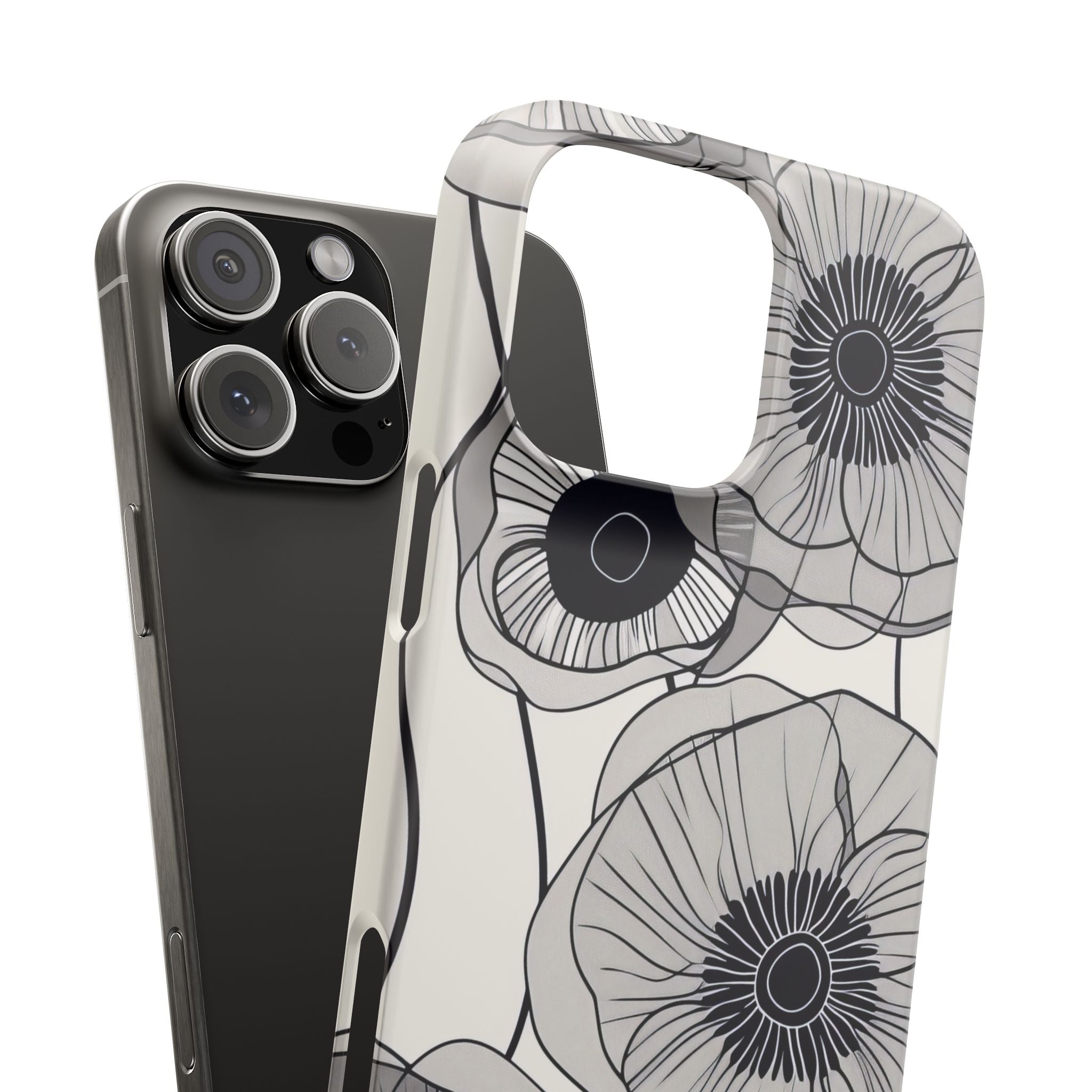 Modern Minimalist Flowers iPhone 16 - Slim Phone Case