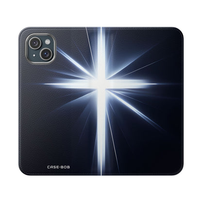 Hehkuva risti-isku - iPhone 15 Plus -kotelo - Lompakko