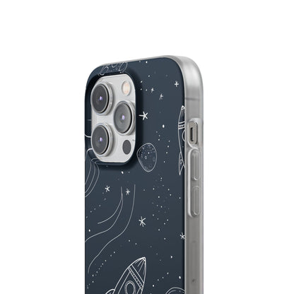 Cosmic Doodle Adventure | Flexible Phone Case for iPhone