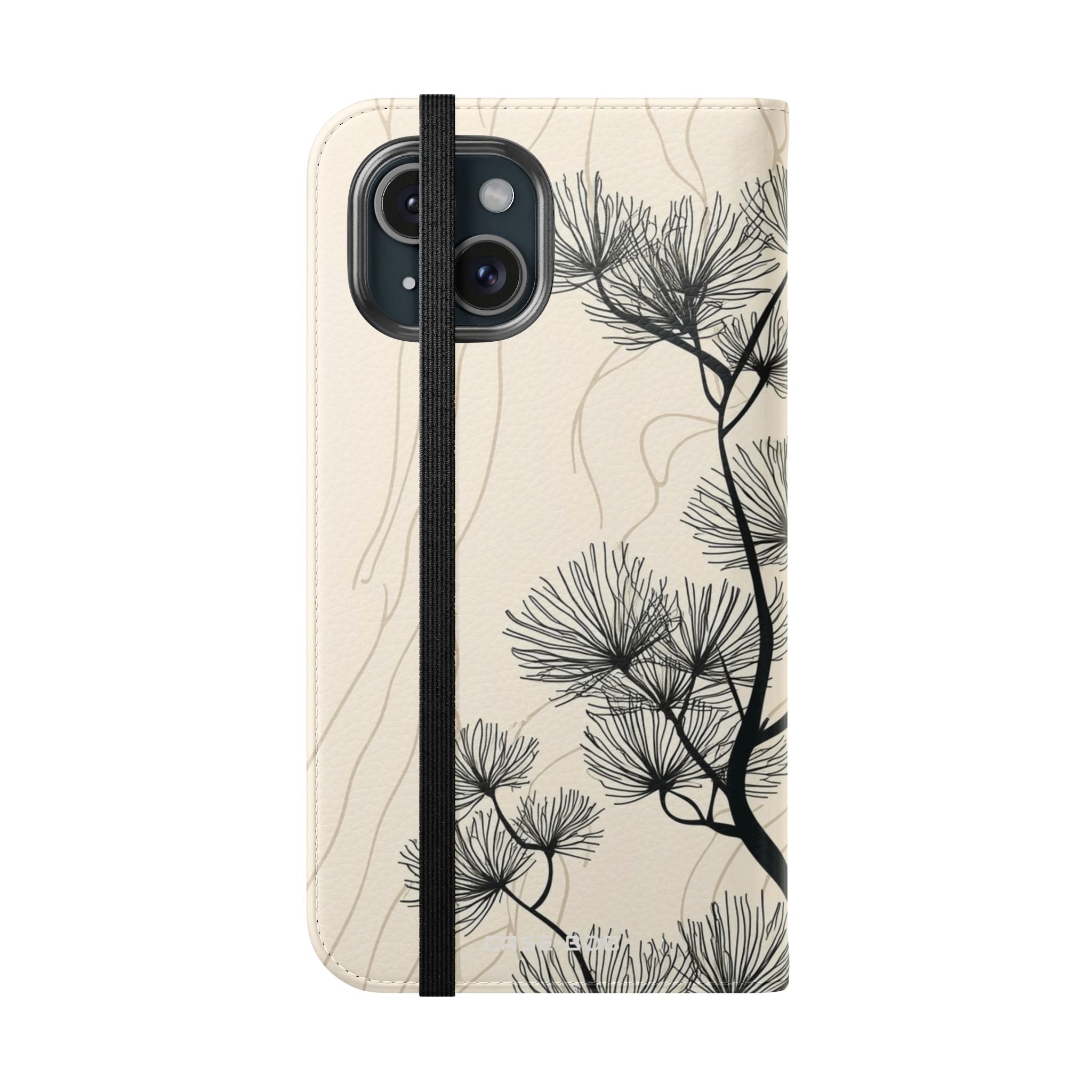 Spiky Tree Sunset - iPhone 15 Case - Wallet