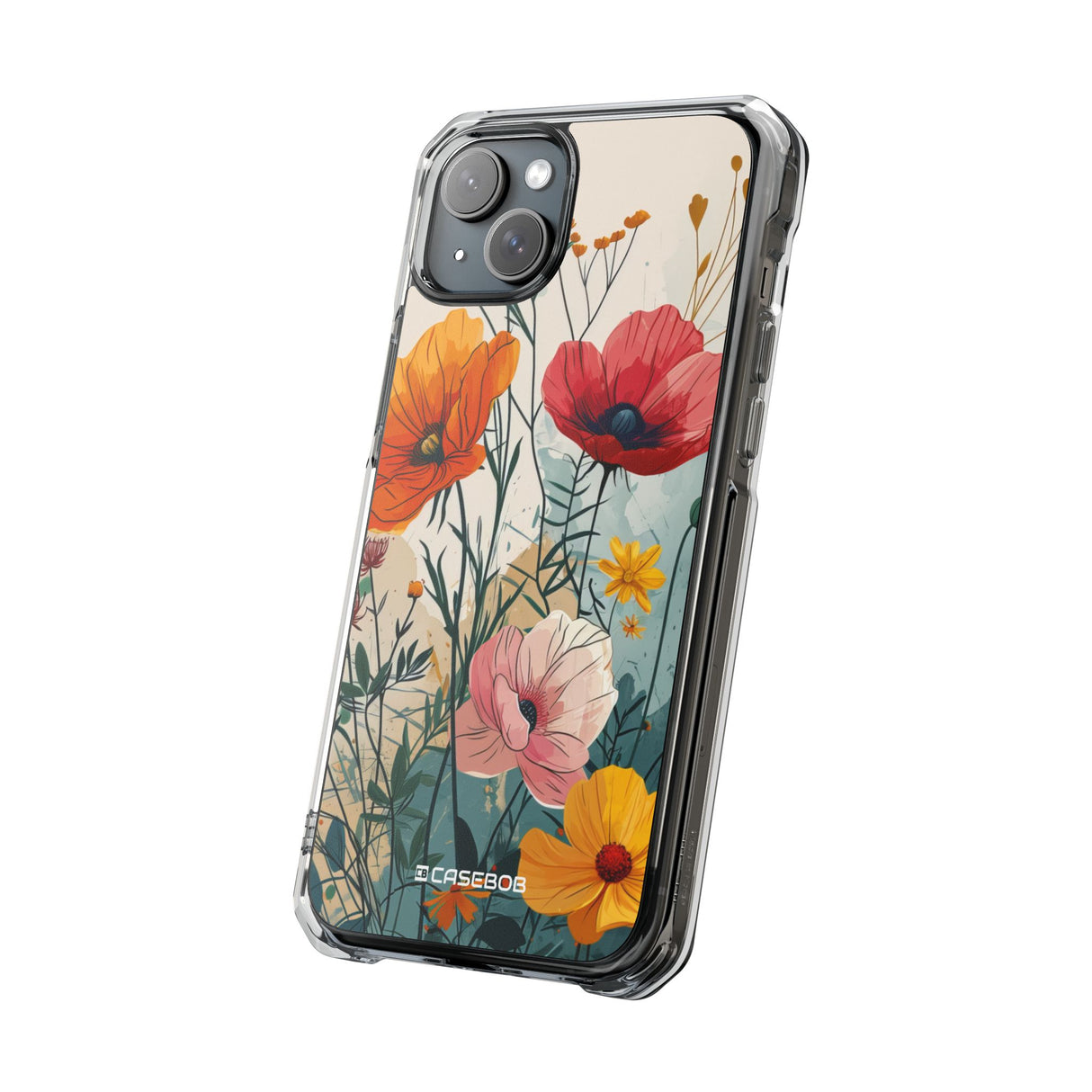 Blooming Whimsy – Handyhülle für iPhone (Clear Impact – Magnetisch) 