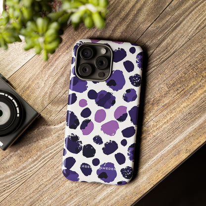 Purple Inkblots iPhone 15 - Tough Phone Case