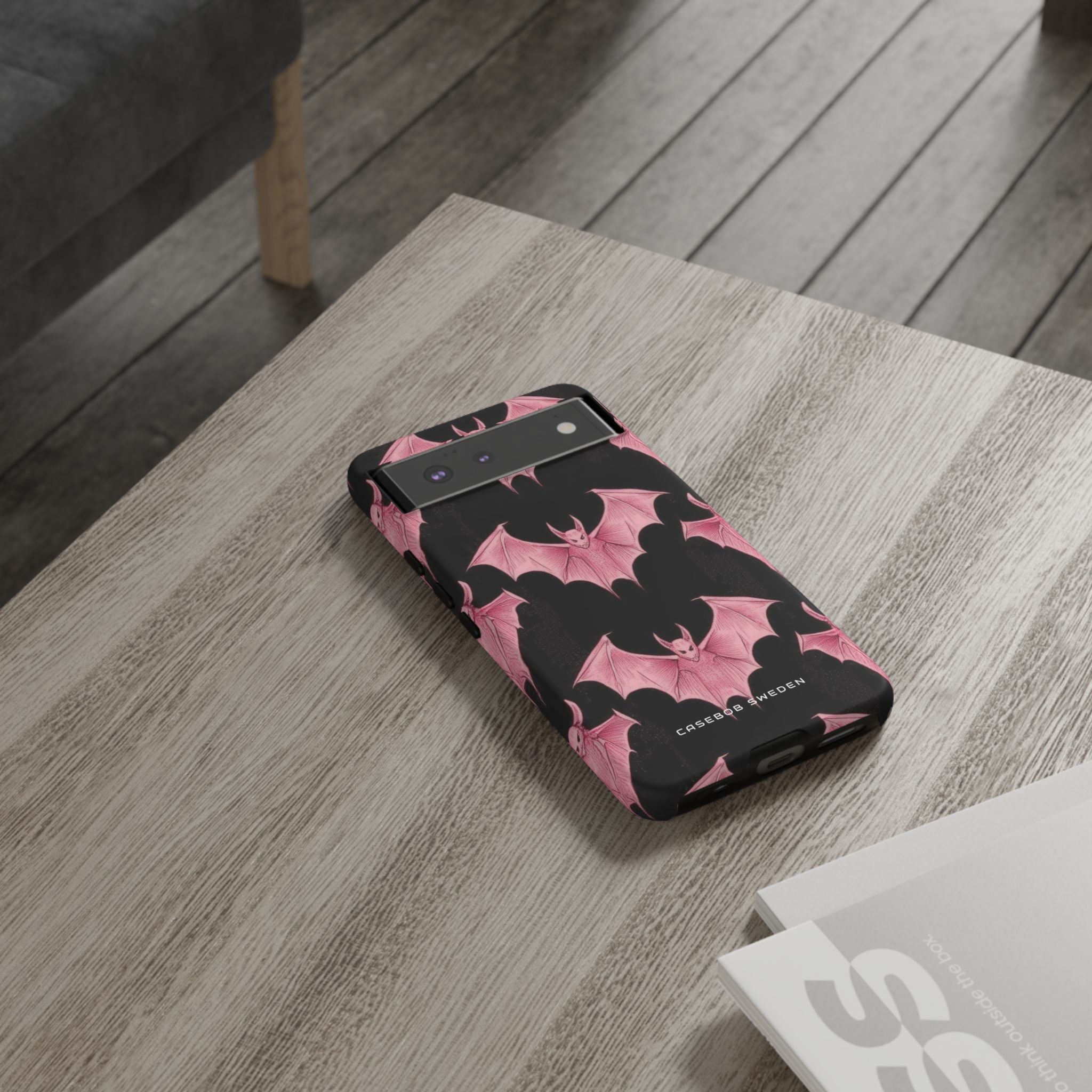 Gothic Pink Bats Aflame Google Pixel 6 - Tough Phone Case