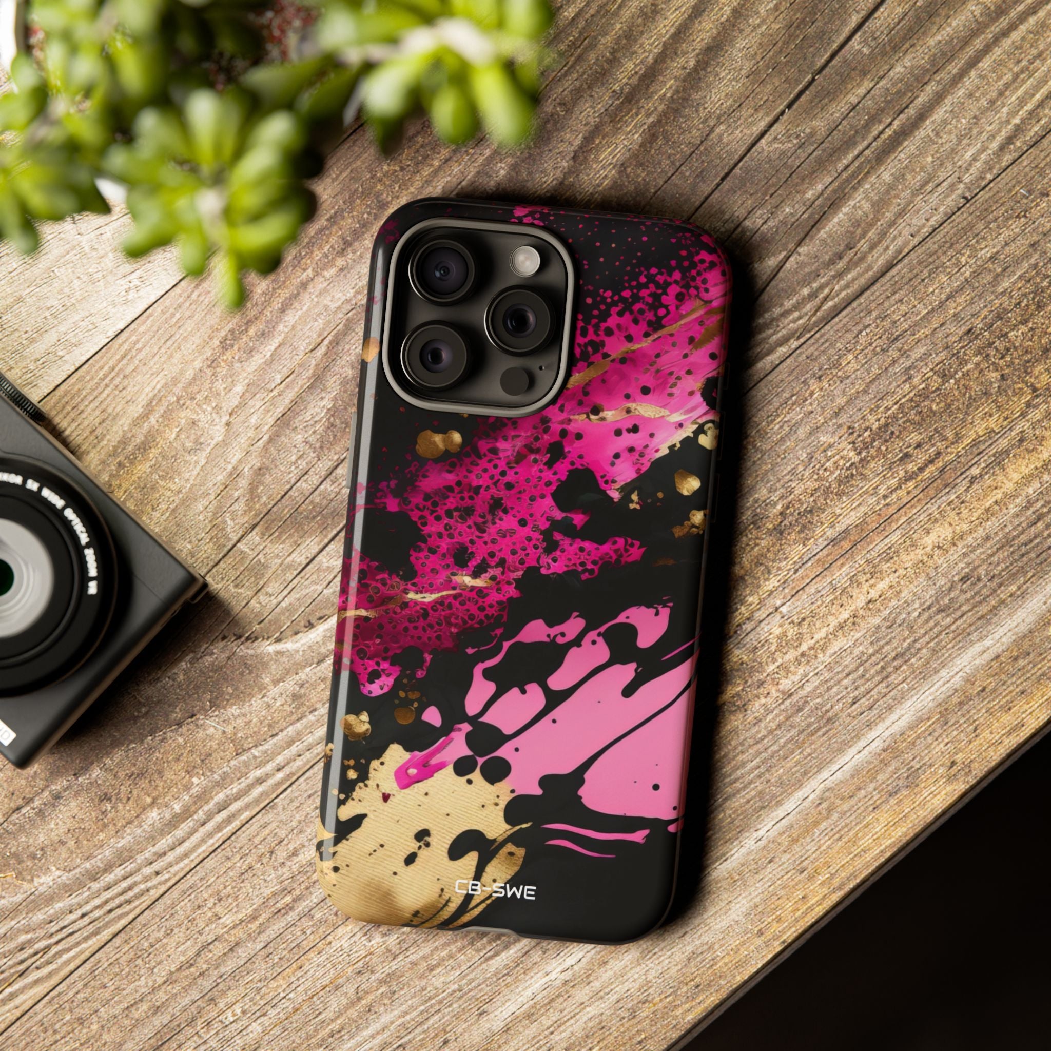 Dynamic Splatter Elegance - iPhone Case