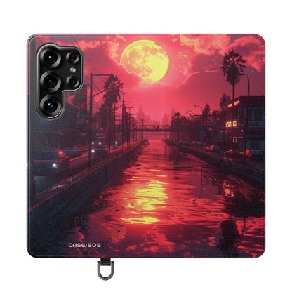 Yellow Moon Reflection - Samsung S25 Ultra Case - Wallet