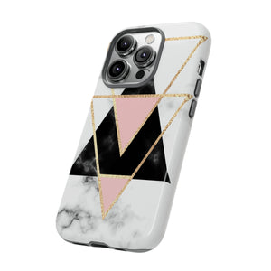 Marble Triangles - Protective Phone Case