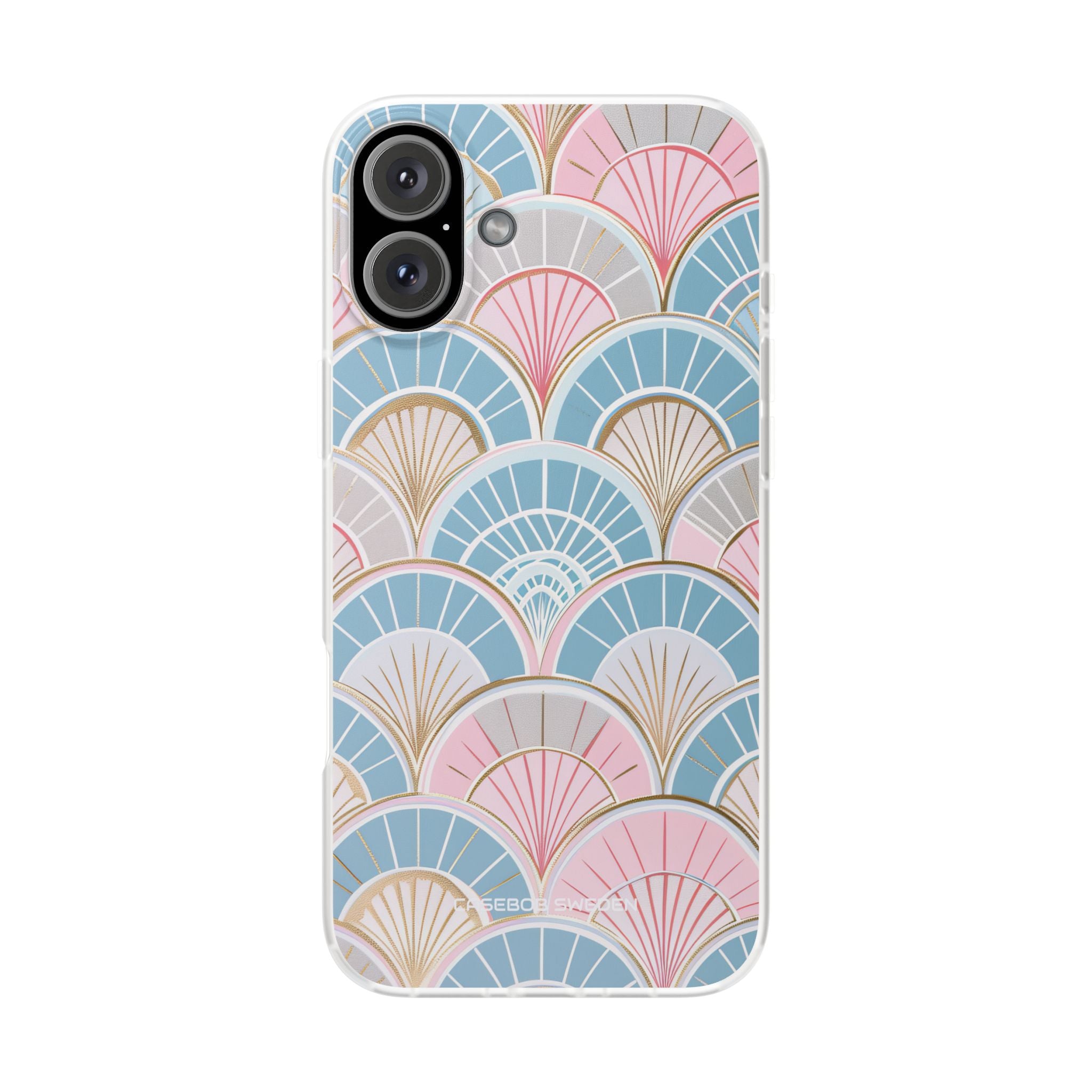 Art Deco Pastel Fan Pattern - Flexi iPhone 16 Phone Case