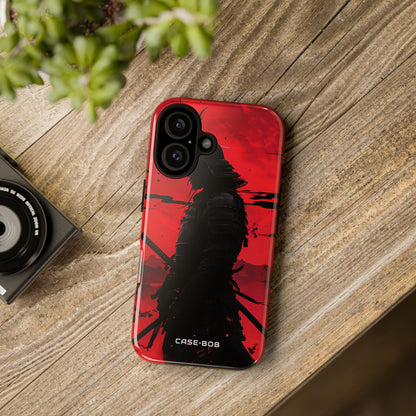 Crimson Samurai iPhone 16 Plus Case - Tough