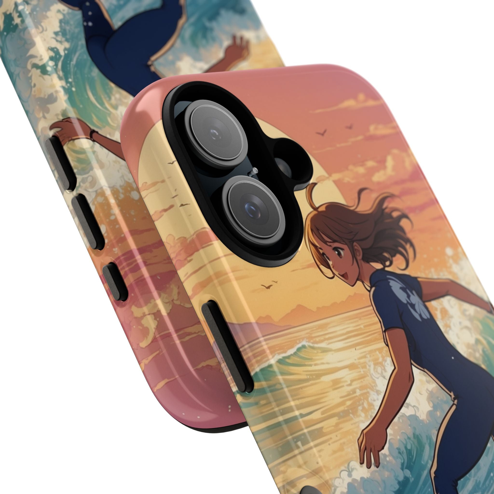 Surfing Into Sunset - iPhone Case