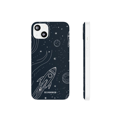 Cosmic Doodle Adventure | Flexible Phone Case for iPhone