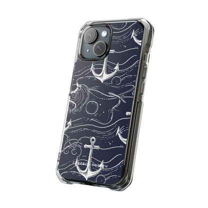 Gradient Anchorflow Waves iPhone 15 - Clear Impact Phone Case