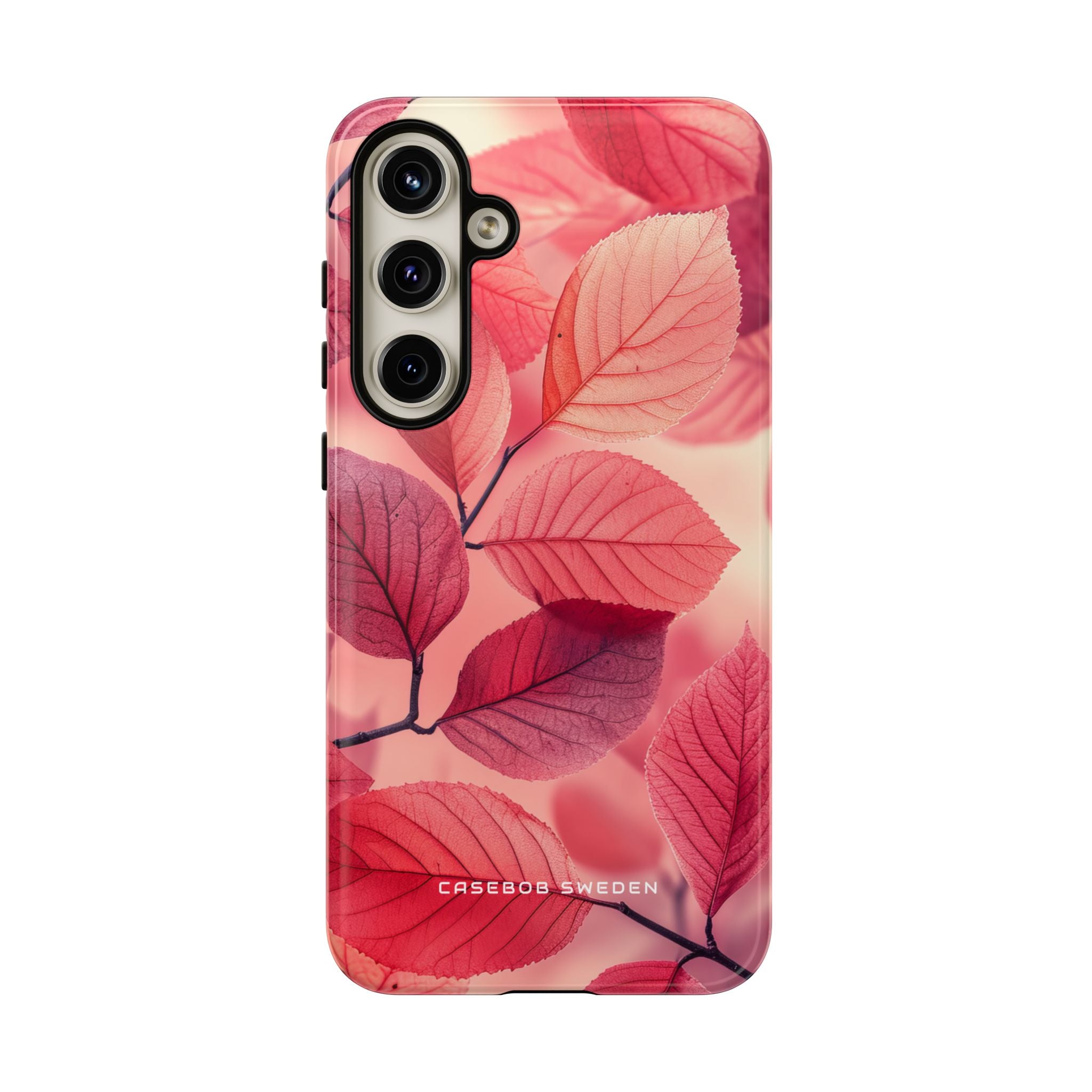 Elegant Pink Leaves Samsung S24 - Tough Phone Case