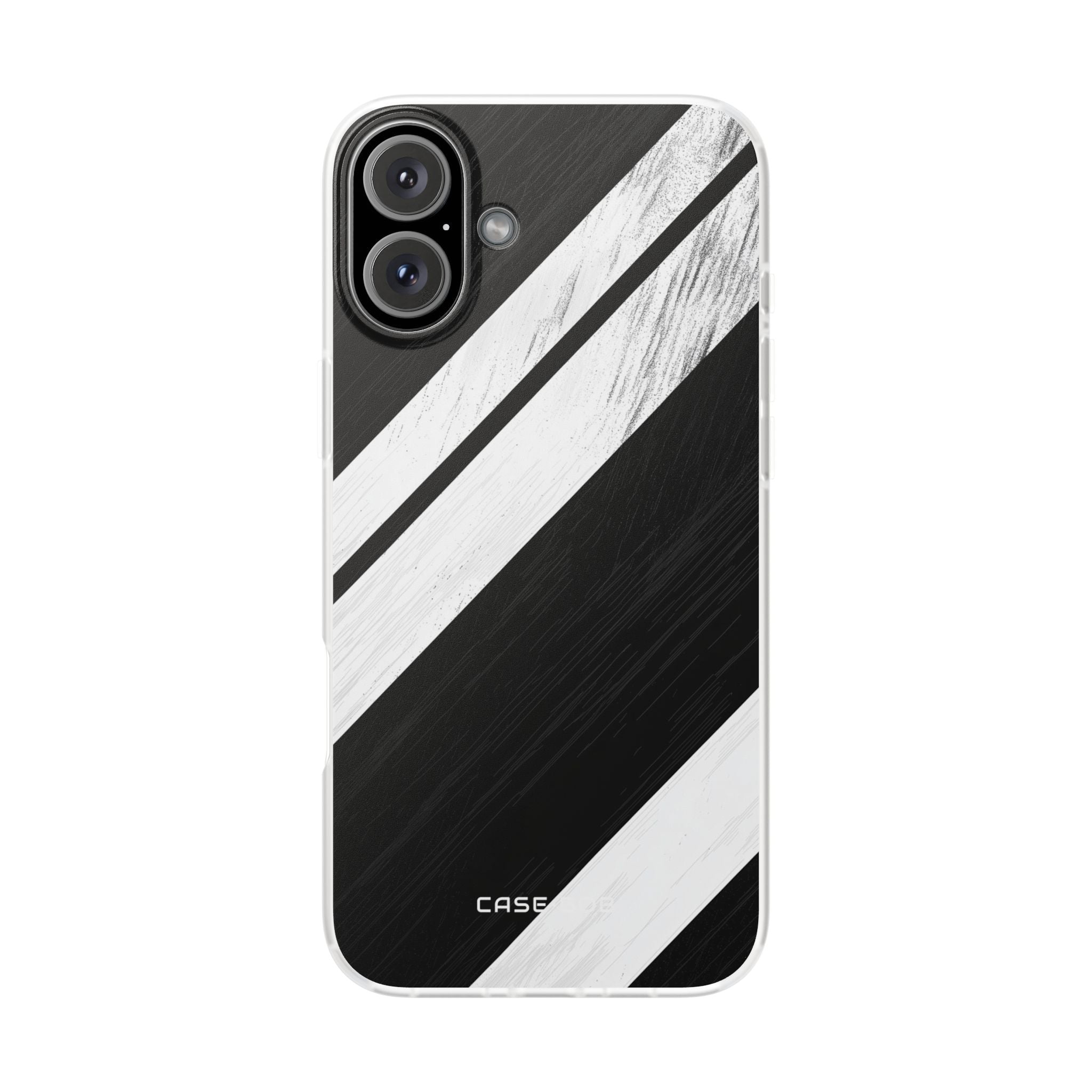 Distressed Stripe Motion iPhone 16 Plus Case - Soft