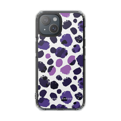 Purple Inkblots iPhone 15 - Clear Impact Phone Case