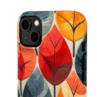 Autumn Leaf Design - Slim iPhone 14 Phone Case