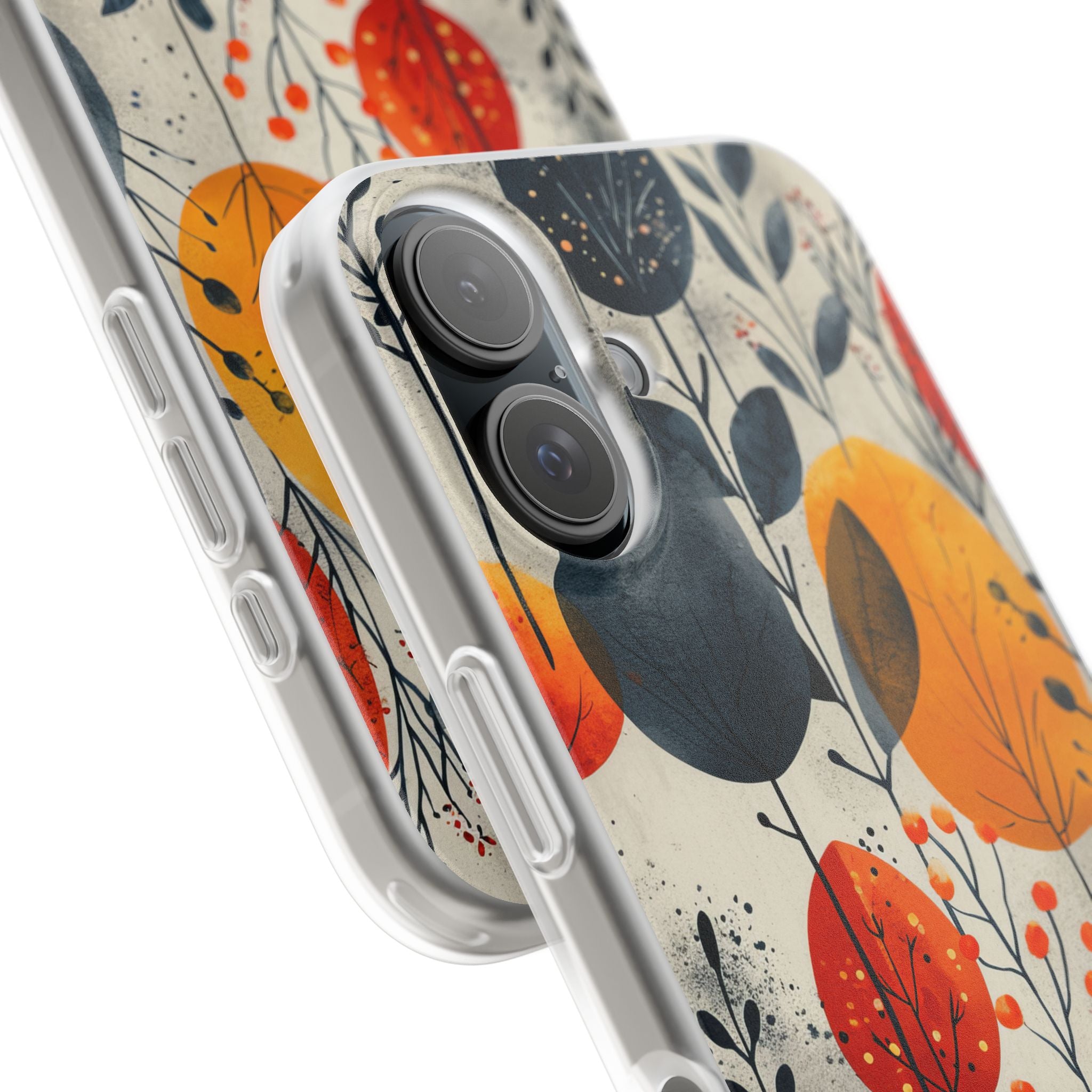 Modern Autumn Leaf Pattern - Flexi iPhone 16 Phone Case