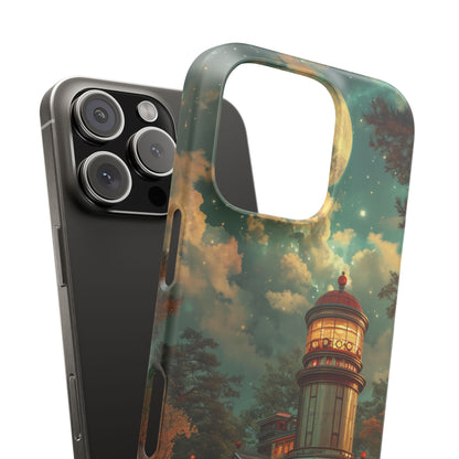 Vintage Moonlit Diner Fantasy iPhone 16 - Slim Phone Case