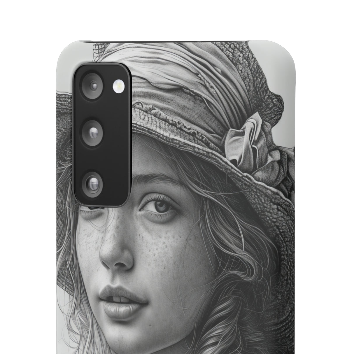 Serene Sketch Portrait | Slim Phone Case for Samsung