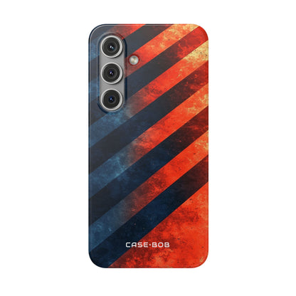 Diagonal Stripes Blaze Samsung S24 Case - Soft