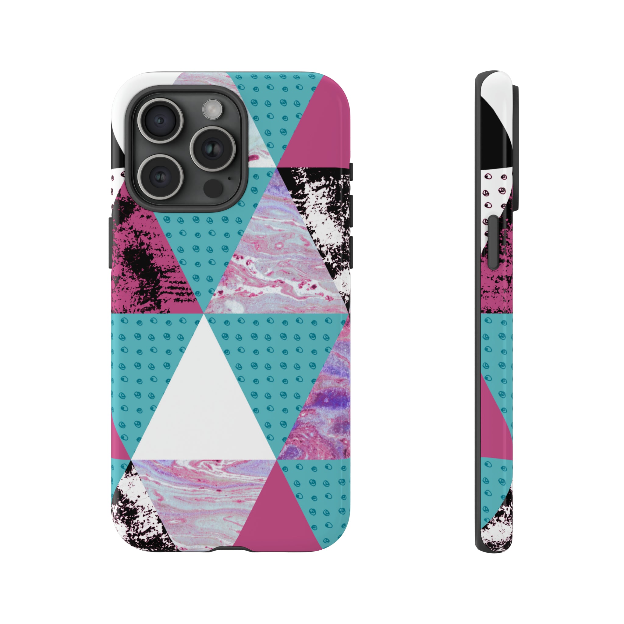 Grunge Triangles - Protective Phone Case