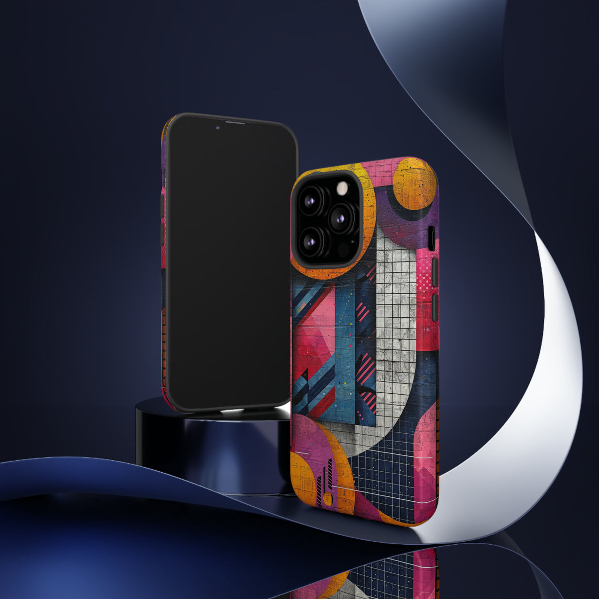 Lively Neon Geometry - Protective Phone Case