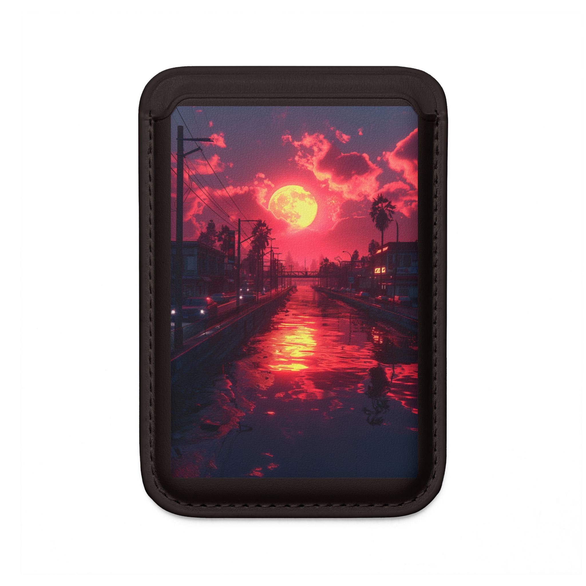 Yellow Moon Reflection Wallet – MagSafe Ready