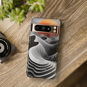 Orange Moon Illusion - Protective Phone Case