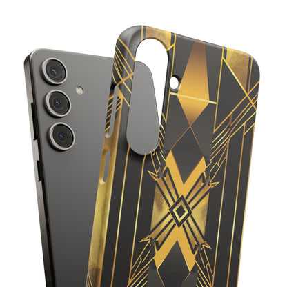 Golden Geometric Elegance Samsung S24 - Slim Phone Case