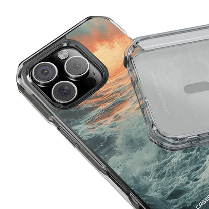 Fiery Wave Power - Clear Impact iPhone 16 Phone Case