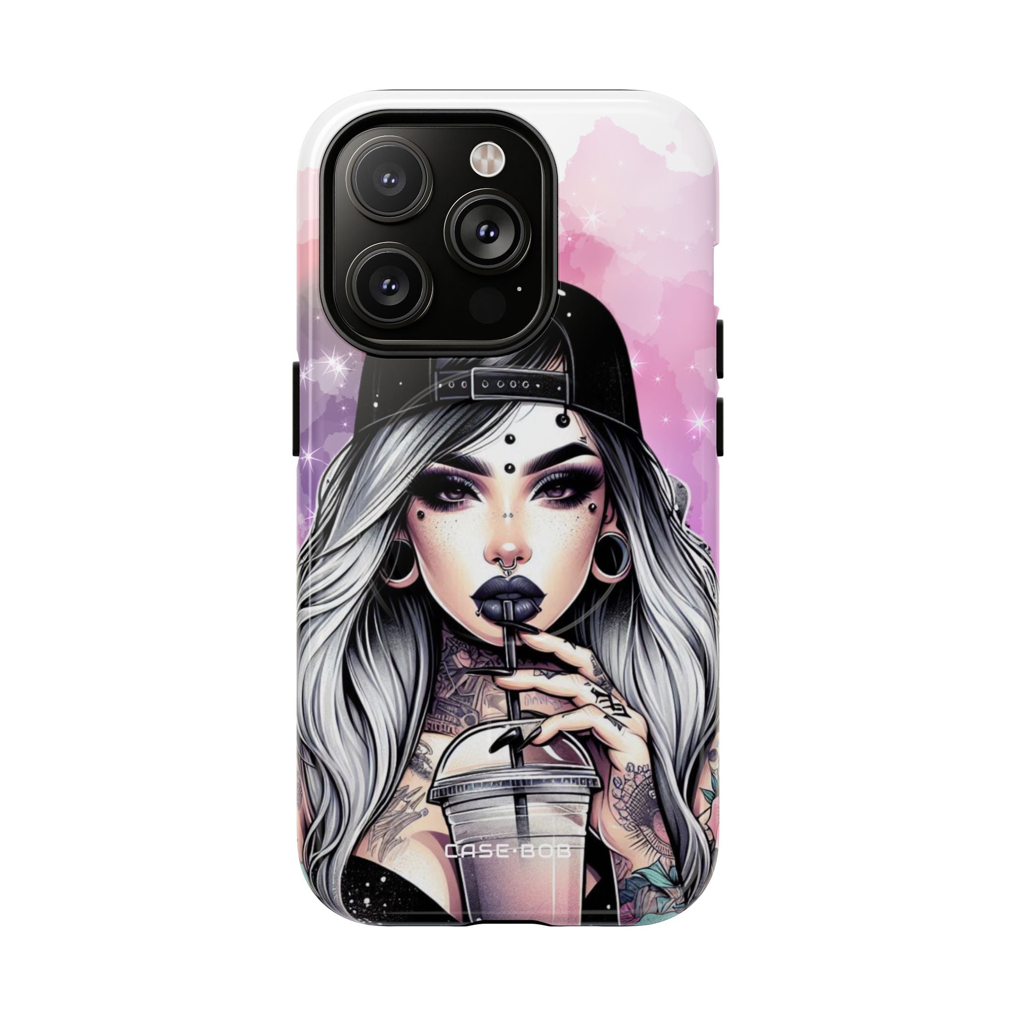 Silver Sip Nebula iPhone 14 Pro Case - Tough+