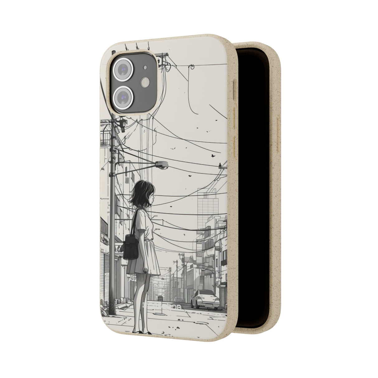 Urban Solitude Sketch | Biodegradable Phone Case