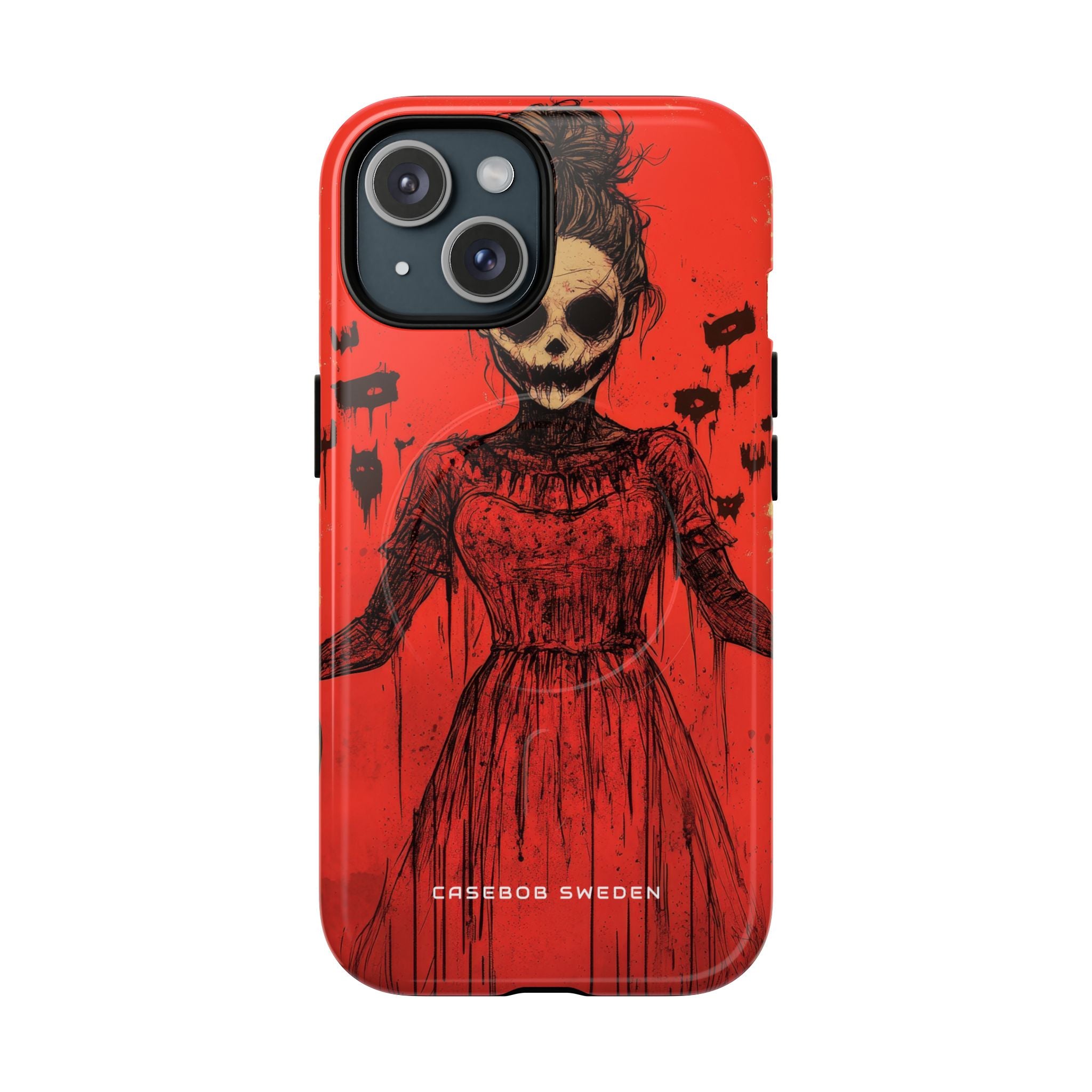 Haunting Scarlet Descent iPhone 15 | Tough+ Phone Case