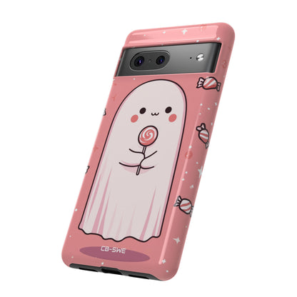 Cute Ghost Holds Candy - Google Pixel Case
