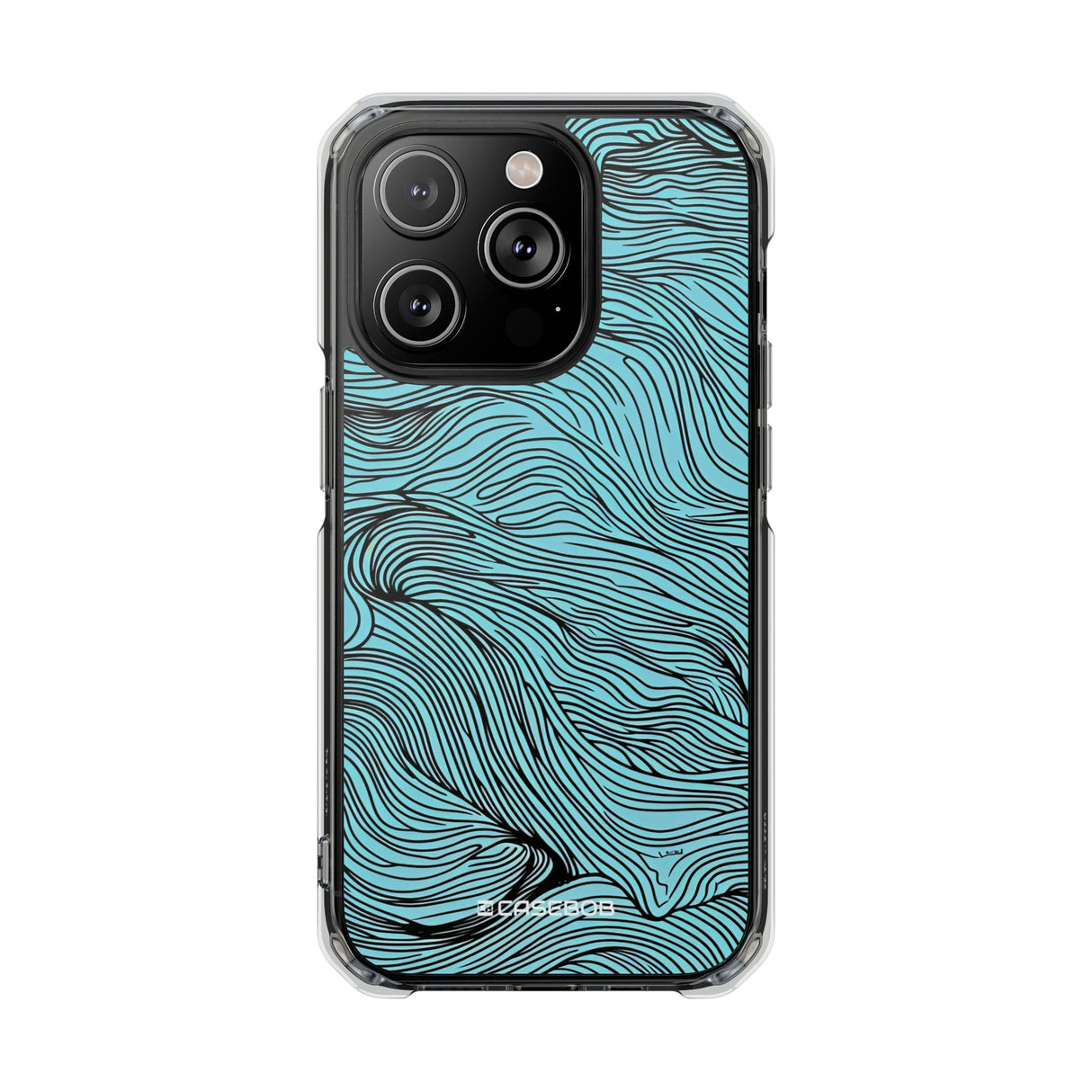 Wavy Serenity - Phone Case for iPhone (Clear Impact - Magnetic)