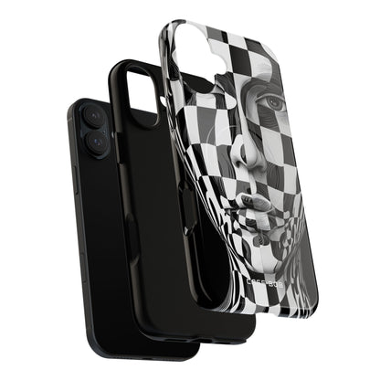 Checkered Face iPhone 16 Plus Case - Tough+
