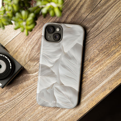 Elegant Leaf Relief - iPhone Case
