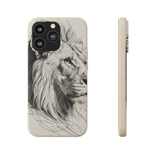 Majestic Linework Lion | Biodegradable Phone Case