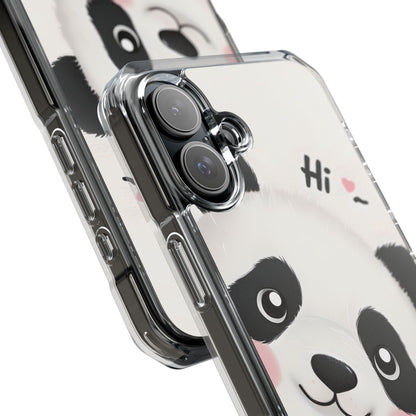Entzückendes Panda-verspieltes Hi-Text-Telefon iPhone 16 - Impact Clear+