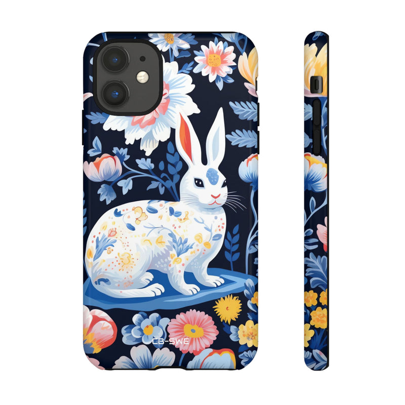 Floral Rabbit Dances - iPhone Case