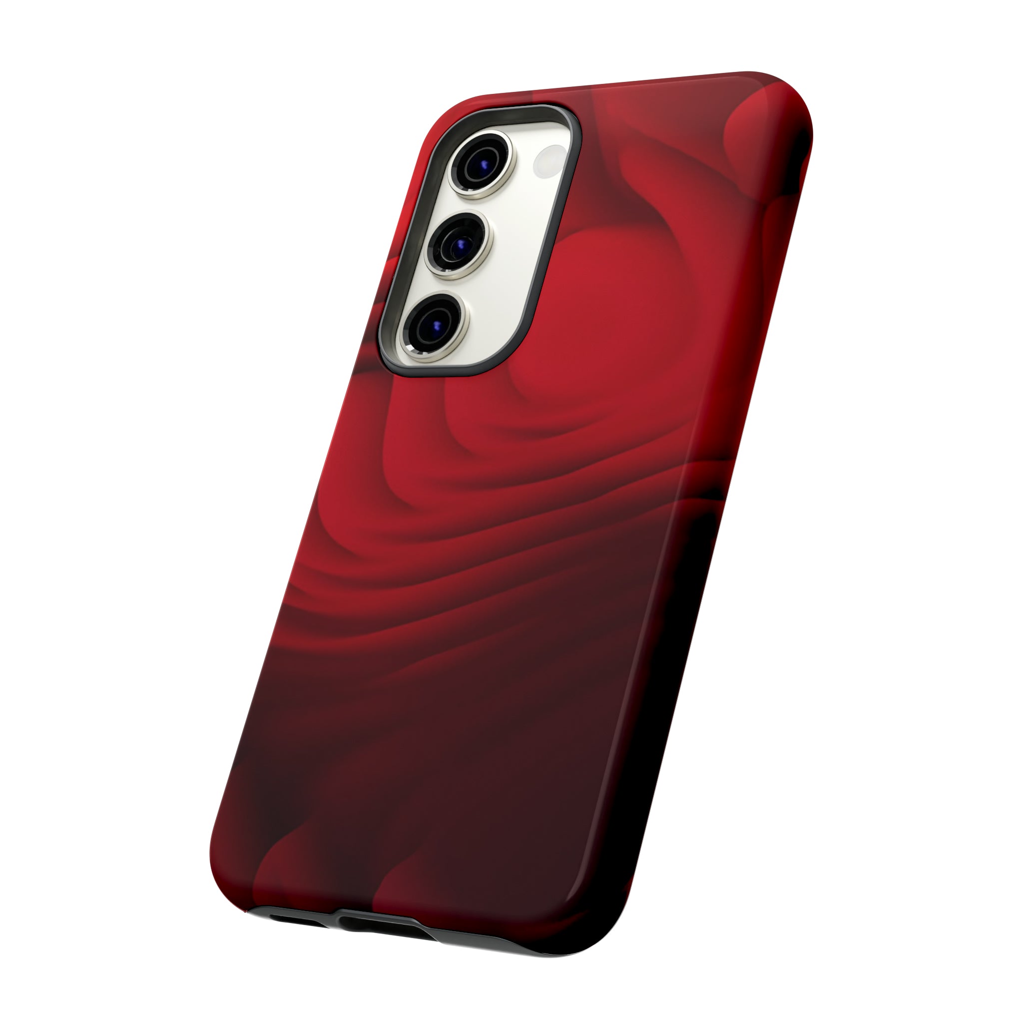 Red Center Waves - Protective Phone Case