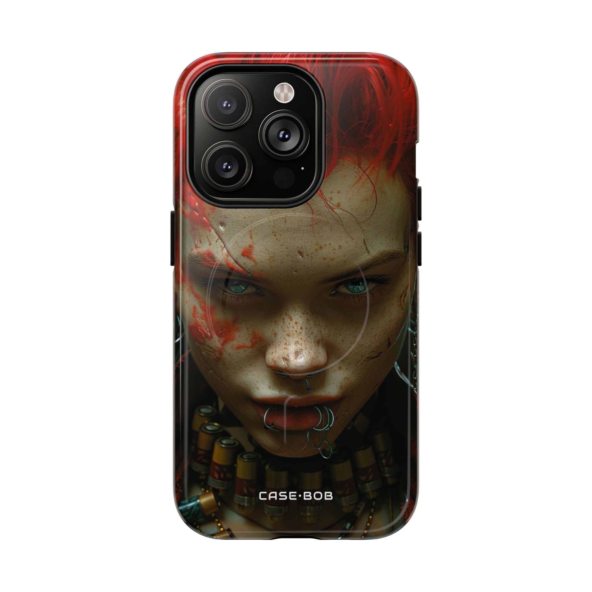 Red Spike Gaze iPhone 14 Pro Case - Tough+