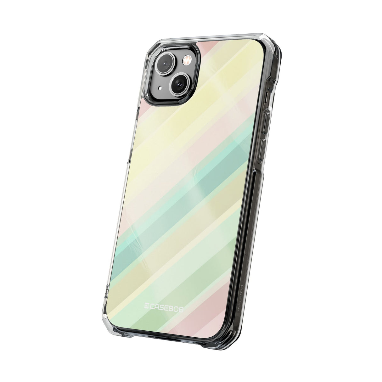 Pastellfarbenes Muster | Handyhülle für iPhone (Clear Impact Case – magnetisch)