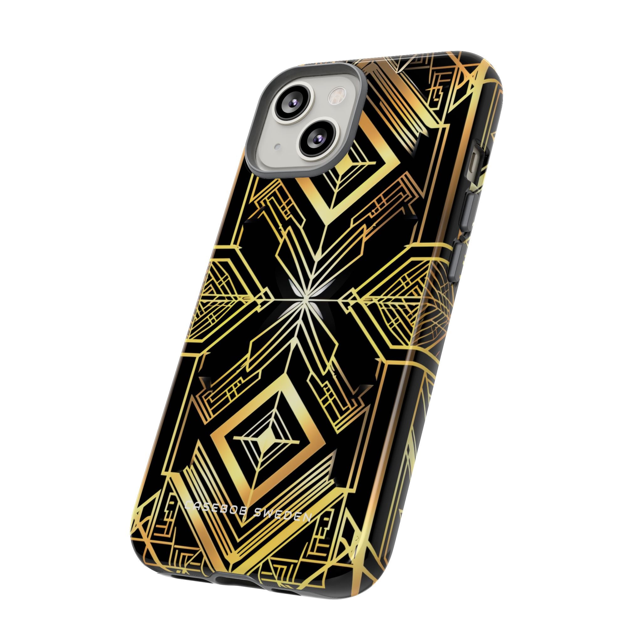 Golden Geometric Opulence iPhone 14 - Tough Phone Case