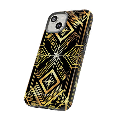 Golden Geometric Opulence iPhone 14 - Tough Phone Case