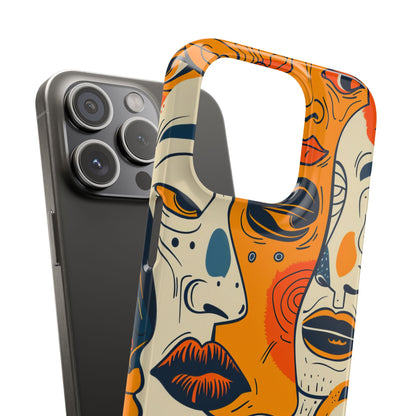 Gradient Face Mosaic iPhone 15 - Slim Phone Case